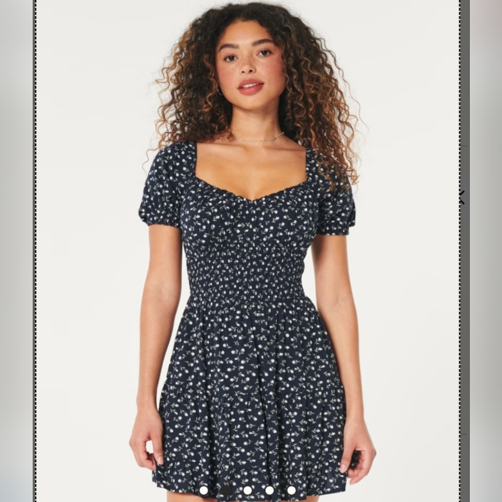 Hollister smocked waist skort dress